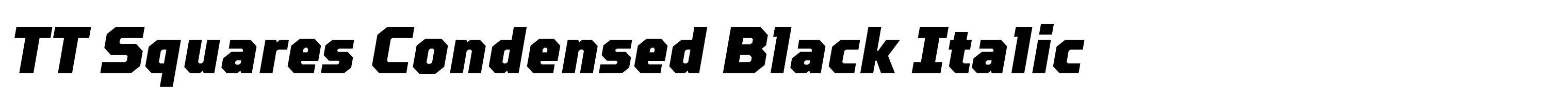 TT Squares Condensed Black Italic